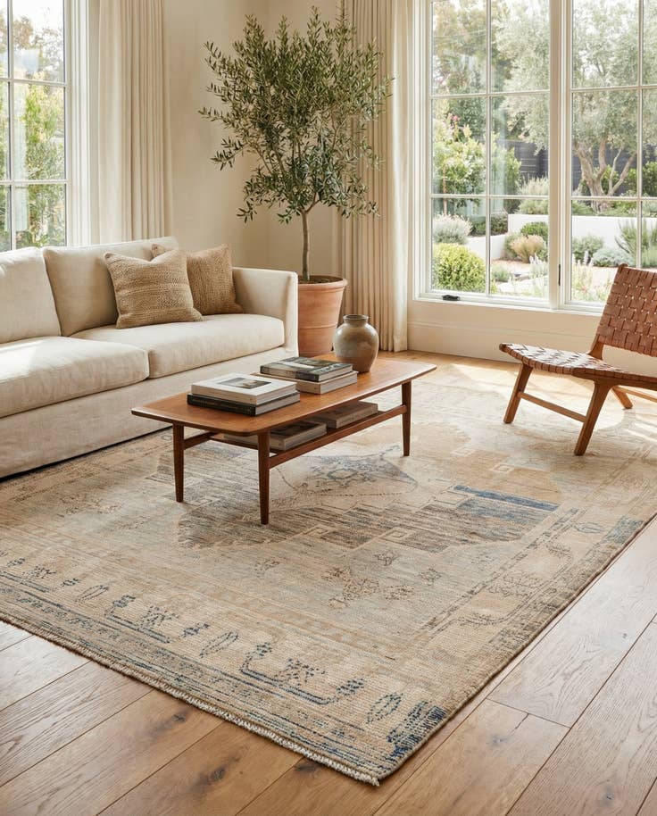 Detail image of 7' 9 x 10' 2 Hand Knotted Moroccan Wool Rug