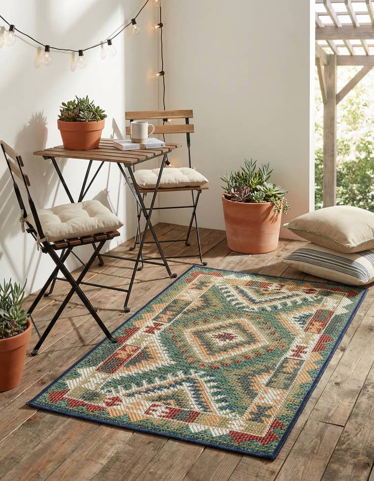 Detail image of 2' x 3'  Washable Baja Indoor / Outdoor Rug