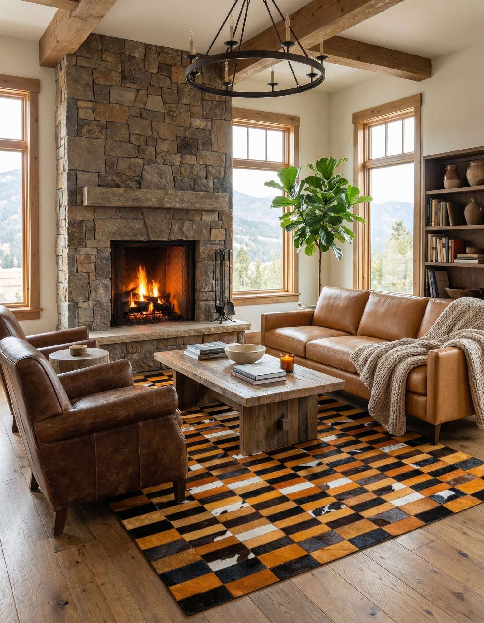 5' 1 x 7' 11 Cowhide - Patchwork Rug