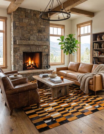 5' 1 x 7' 11 Cowhide - Patchwork Rug