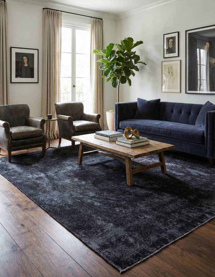 Detail image of 6' 3 x 6' 5  Hand Knotted Ultra Vintage Persian Wool Square Rug