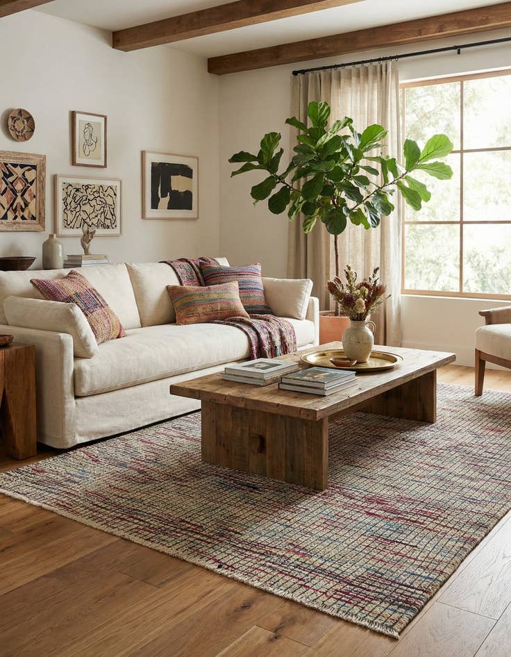 Detail image of  5' 6 x 8' 1  Hand Knotted Darya Wool Rug