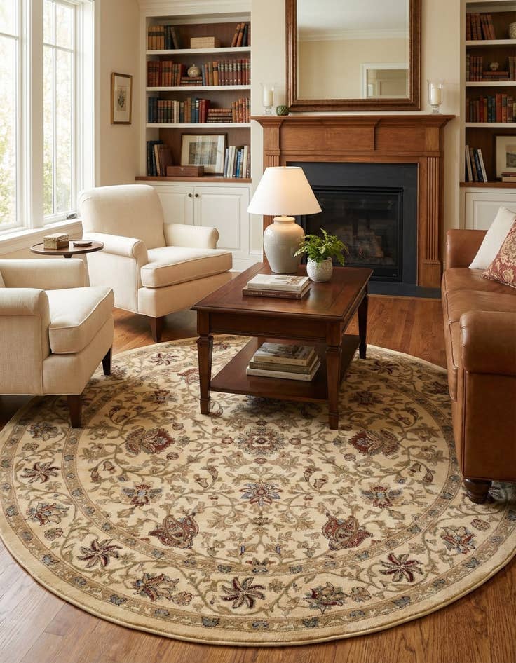Detail image of 7' 10 x 7' 10 Classic Agra Round Rug