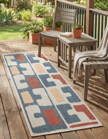 2' x 5' 1 Easy-Clean Baja Indoor / Outdoor Runner Rug