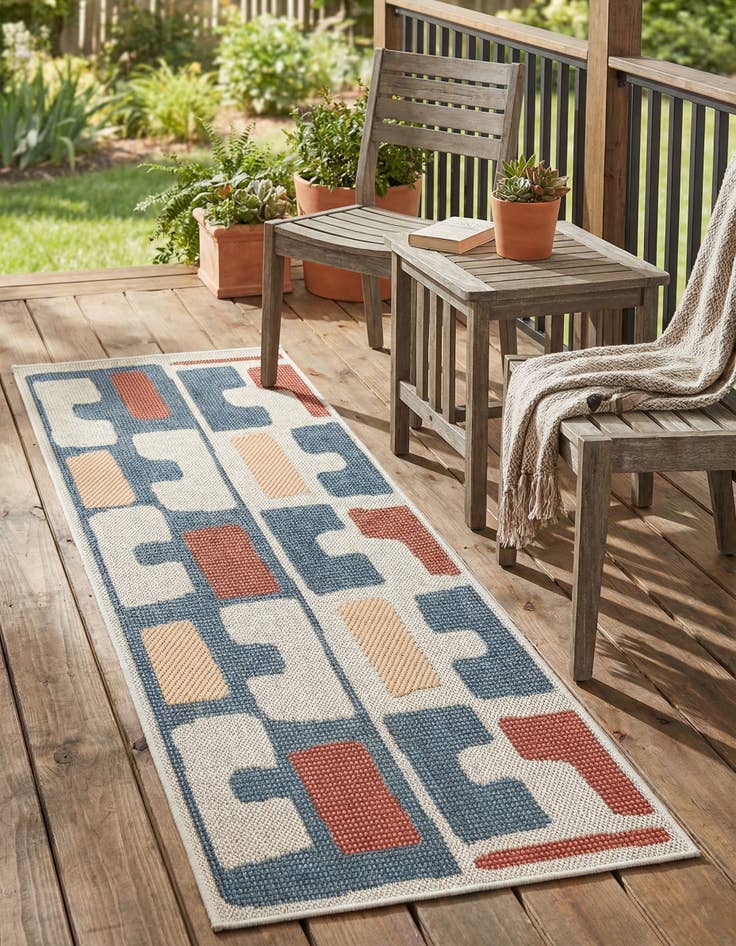 Detail image of 2' x 5' 1 Easy-Clean Baja Indoor / Outdoor Runner Rug