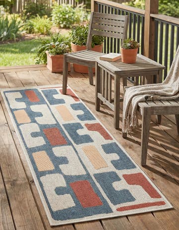 2' x 5' 1 Easy-Clean Baja Indoor / Outdoor Runner Rug