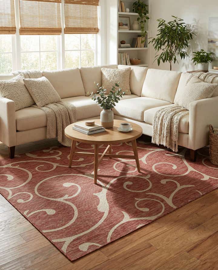 7' x 10' Easy-Clean Botanical Indoor / Outdoor Rug