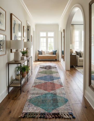 2' 6 x 12' 4 Hand Knotted Moroccan Wool Runner Rug