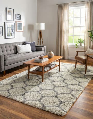 6' x 9' Lattice Shag Rug