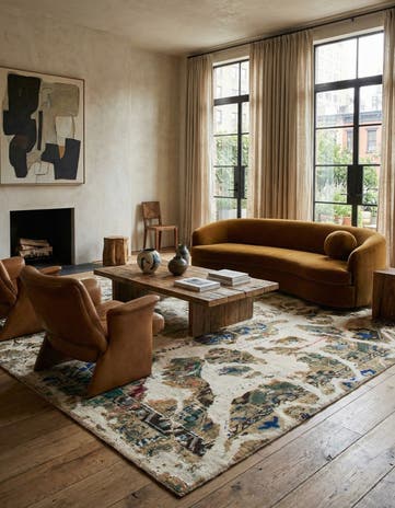 6' 2 x 8' 10 Hand Knotted Ultra Vintage Persian Wool Rug