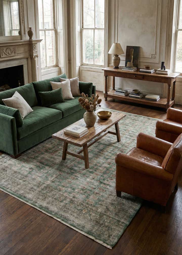 9' 1 x 11' 10 Hand Knotted Ultra Vintage Persian Wool Rug