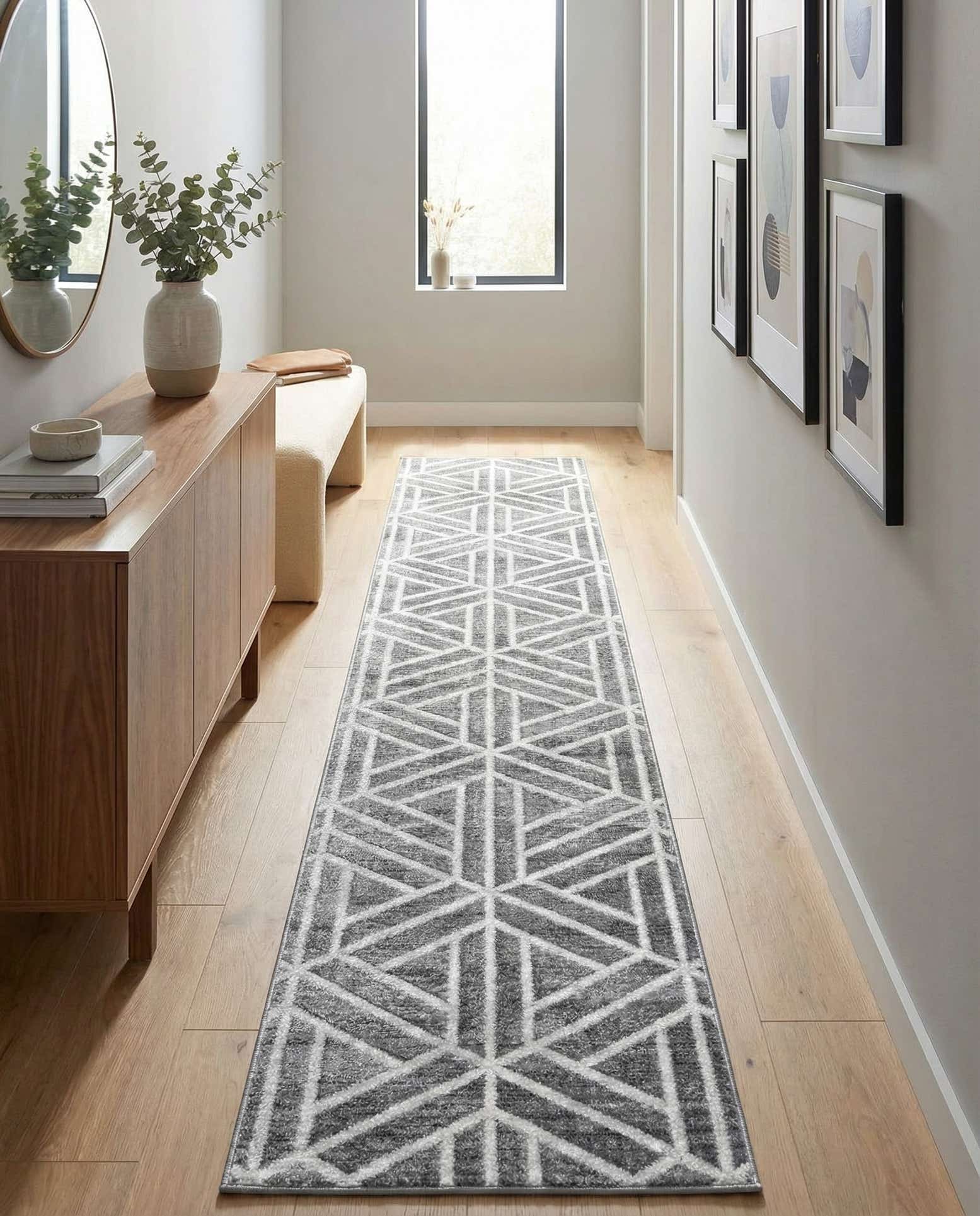 2' 7 x 16' 5 Lattice Trellis Runner Rug