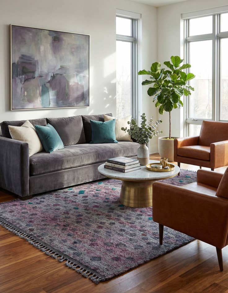 Detail image of  6' 5 x 10' 1  Hand Knotted Darya Wool Rug