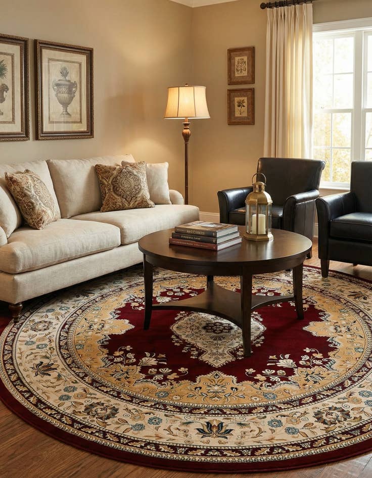 Detail image of 10' x 10' Nain Design Round Rug