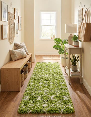 2' x 5' Moroccan Trellis Shag Runner Rug