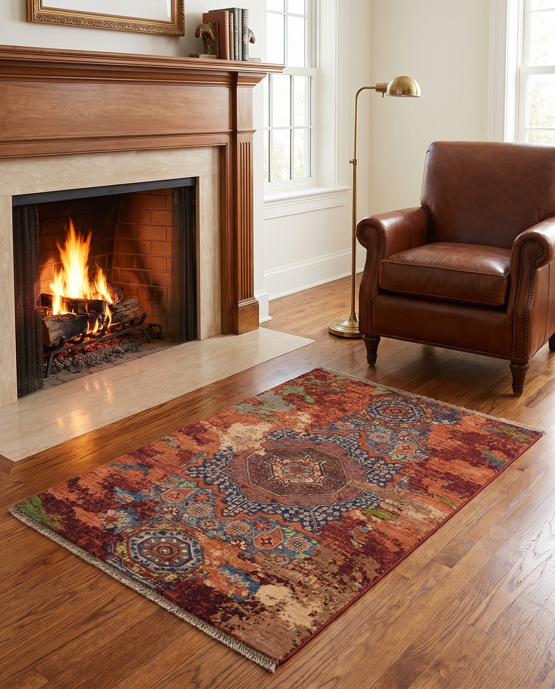 2' 11 x 4' Hand Knotted Mamluk Ziegler Rug