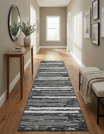 Black Abbey Runner Rug