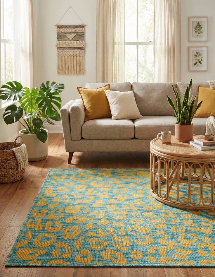 Detail image of 3' x 5' 3  Washable Safari Indoor / Outdoor Rug