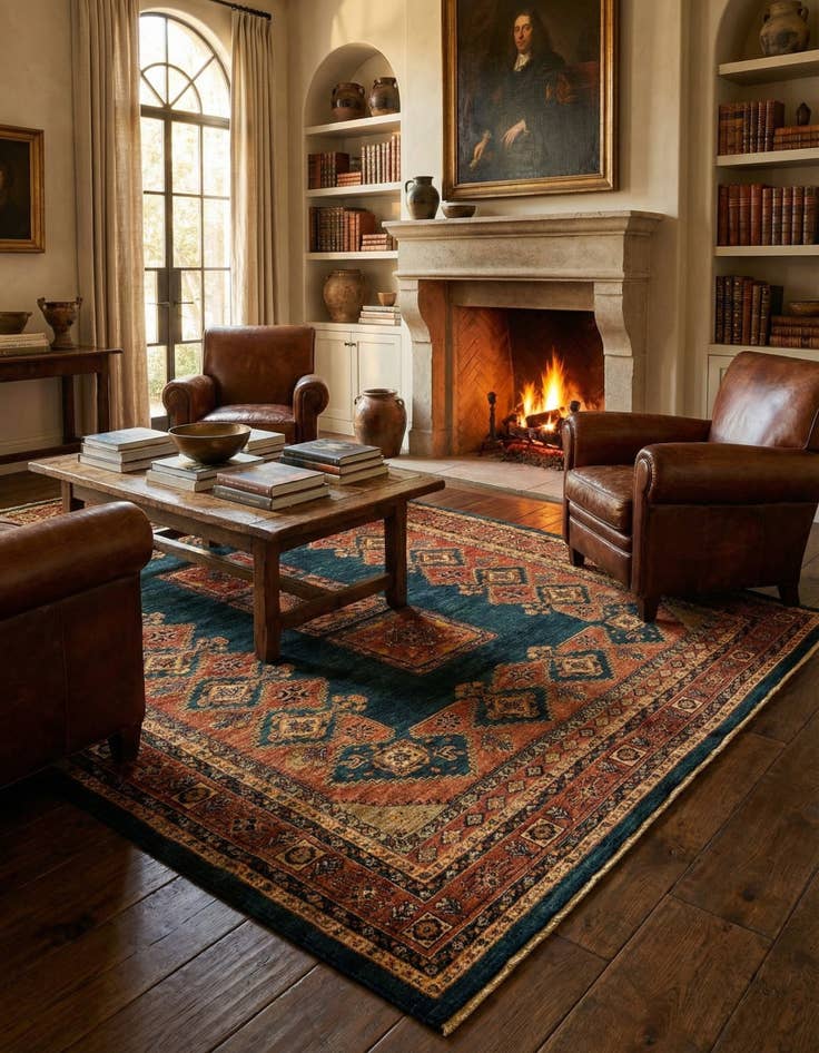 Detail image of 5' 9 x 7' 5 Luribaft Wool Rug