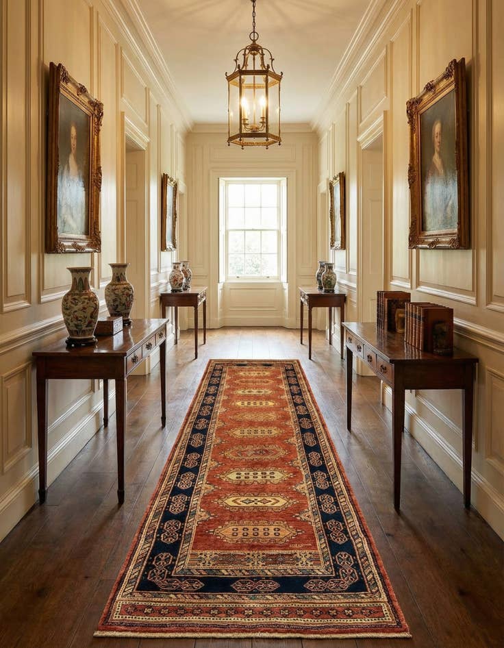 Detail image of 2' 10 x 9' 7 Luribaft Wool Runner Rug