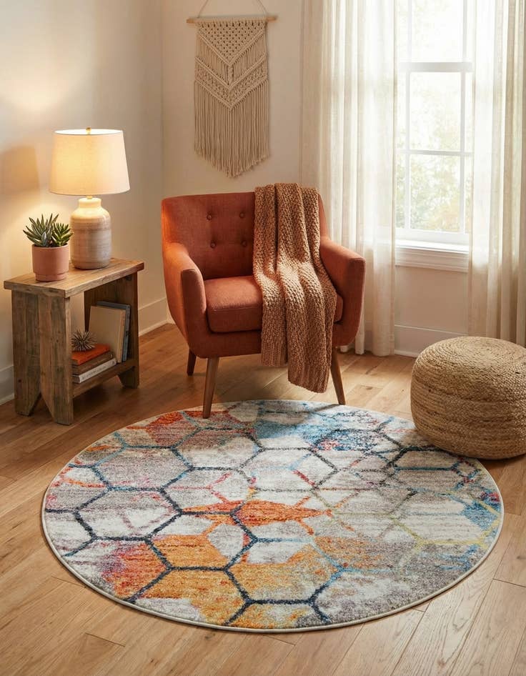 Detail image of  3' 3 x 3' 3 Andromeda Round Rug