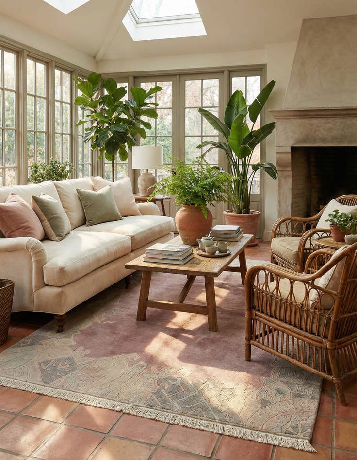 Detail image of 5' 8 x 8'  Hand Knotted Tibet Wool Rug