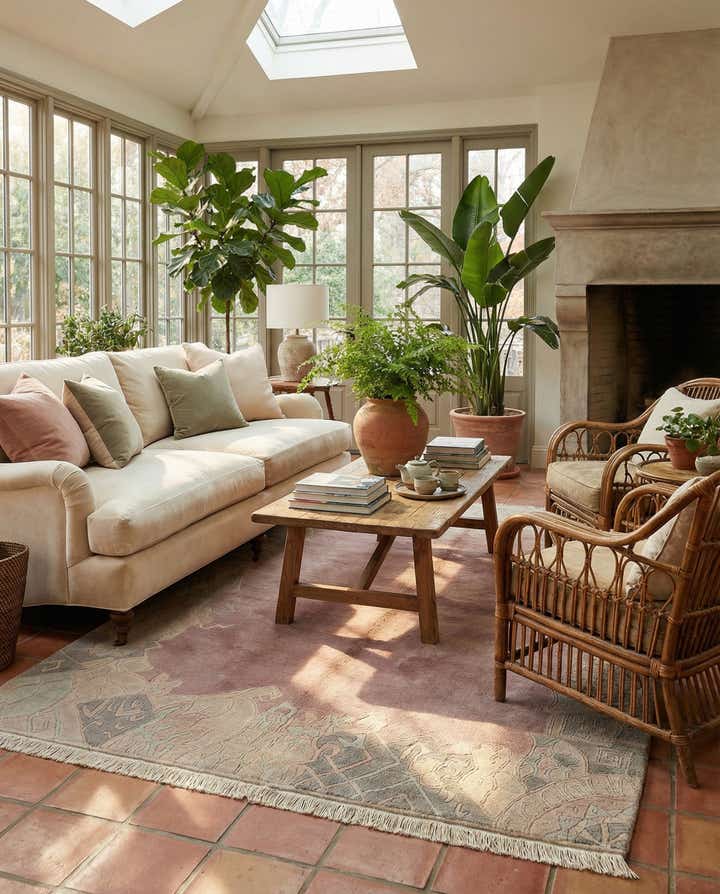 5' 8 x 8' Hand Knotted Tibet Wool Rug
