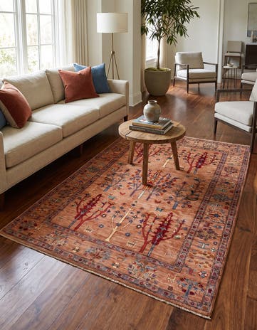 4' 1 x 6' Hand Knotted Ariana Ziegler Rug