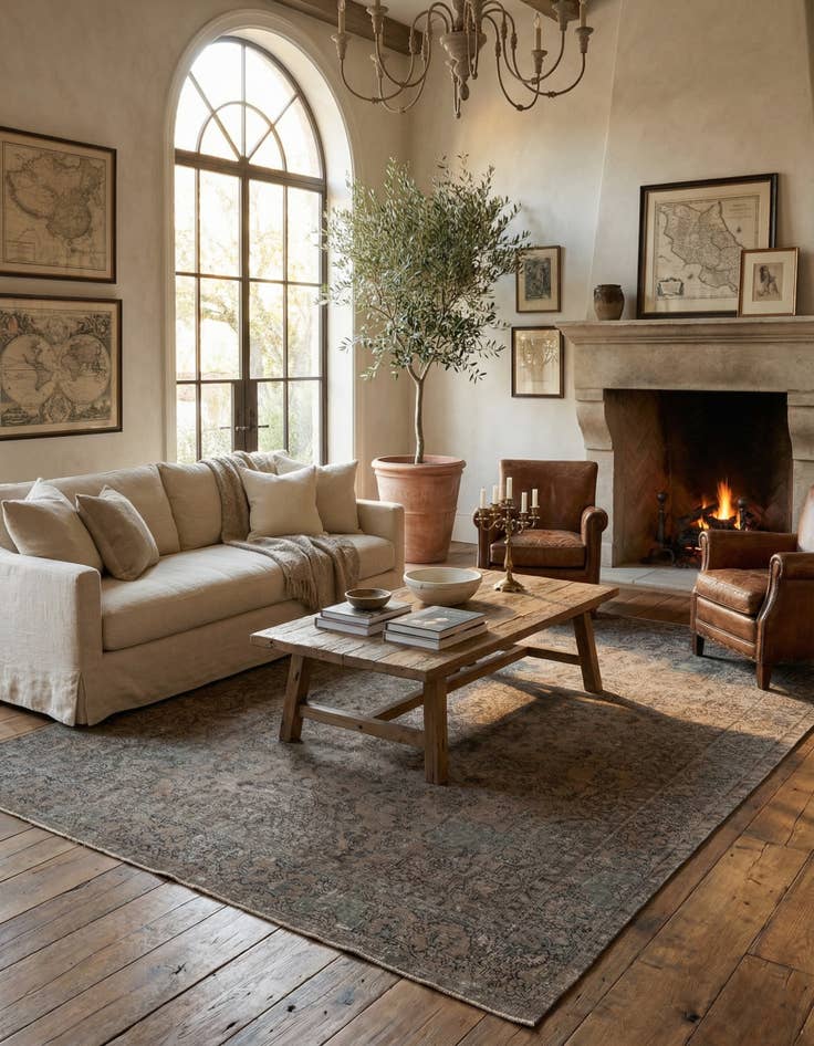 Detail image of 9' 6 x 12'  Hand Knotted Ultra Vintage Wool Rug