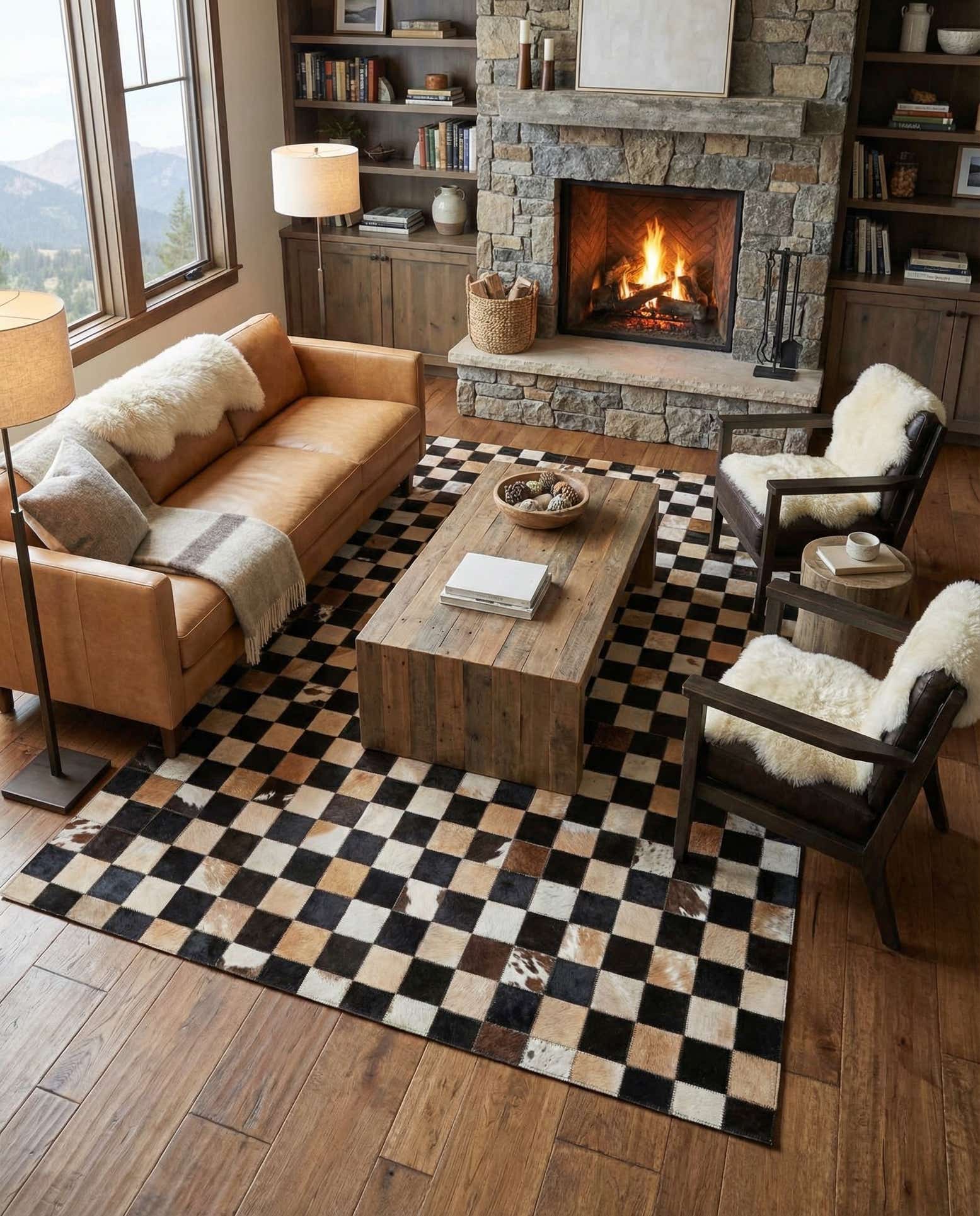 5' x 8' Cowhide Rug