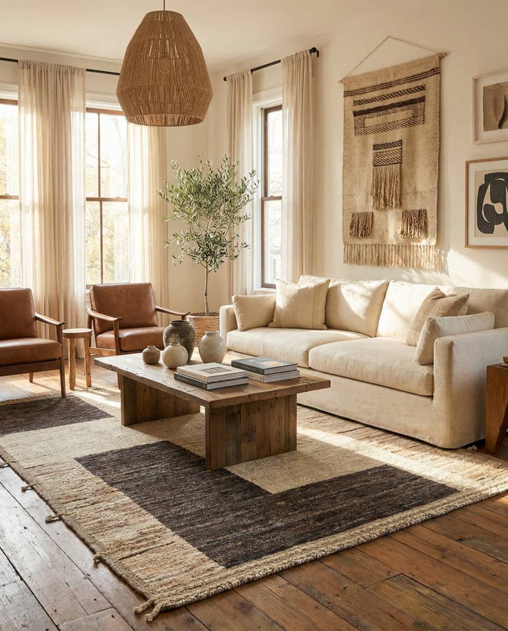 Detail image of 5' 2 x 7' Hand Knotted Moroccan Wool Rug