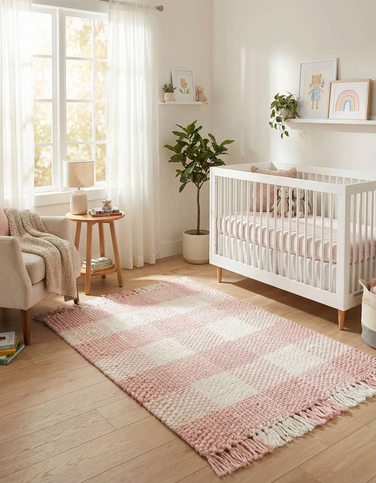 Detail image of  2' 2 x 3' Eco Plaid   Washable Indoor / Outdoor Rug