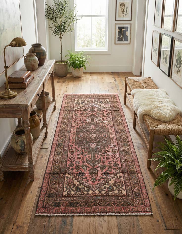 Detail image of  3' 3 x 6' 8  Hand Knotted Ultra Vintage Persian Wool Rug