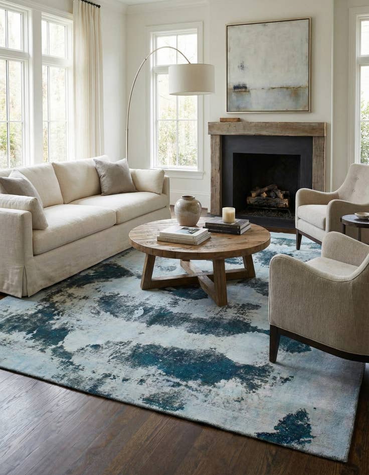 Detail image of 9' 3 x 11'  Hand Knotted Ultra Vintage Persian Wool Rug