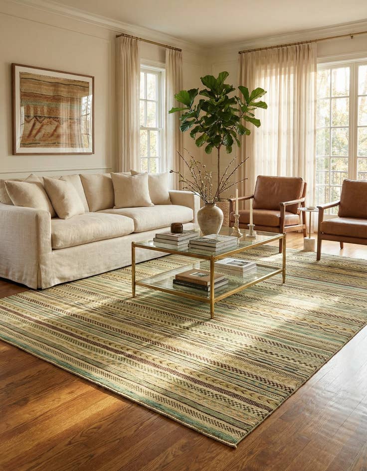 Detail image of 6' 6 x 9' 10  Hand Knotted Darya Rug