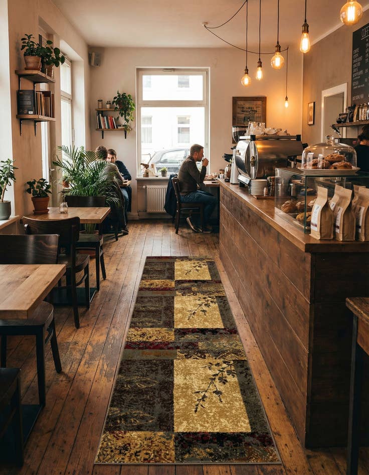 Detail image of 2' 7 x 10' Coffee Shop Runner Rug