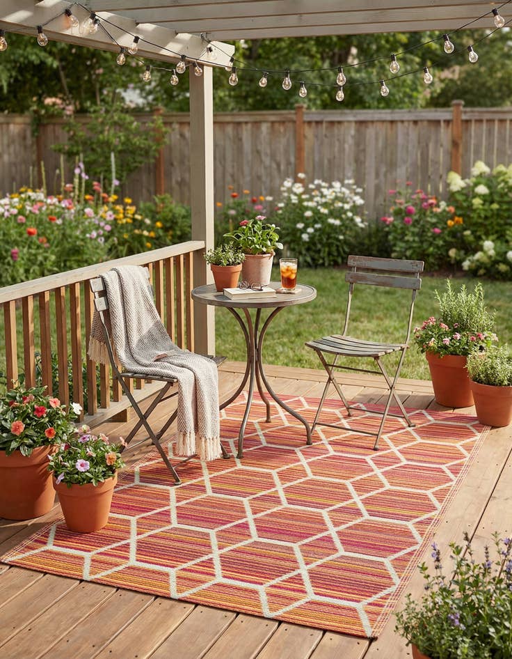 Detail image of 4' x 6' Easy-Clean Vista Breeze Indoor / Outdoor Rug