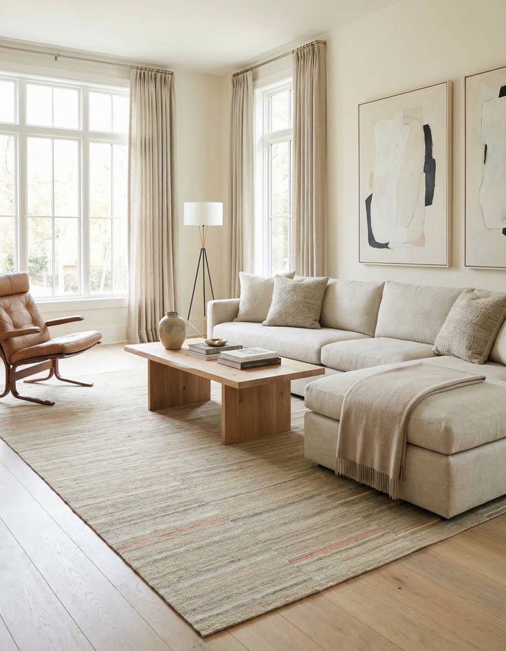 Detail image of 9' x 11' 5  Hand Woven Kilim Modern Wool Rug