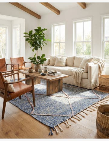 6' 7 x 9' 6 Hand Knotted Moroccan Wool Rug