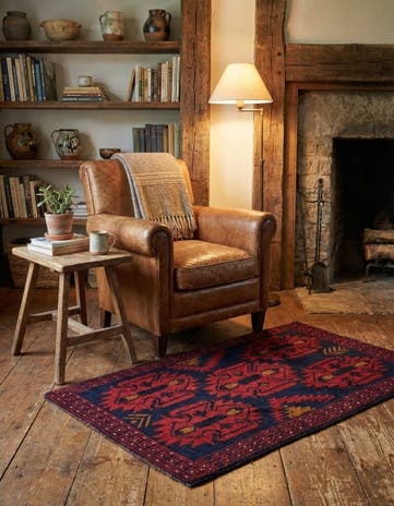 2' 9 x 4' 7 Hand Knotted Balouch Persian Wool Rug
