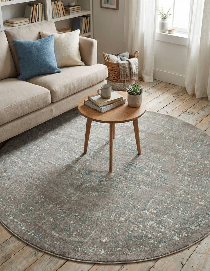 Detail image of  4' x 4' Modern Classical Round Rug