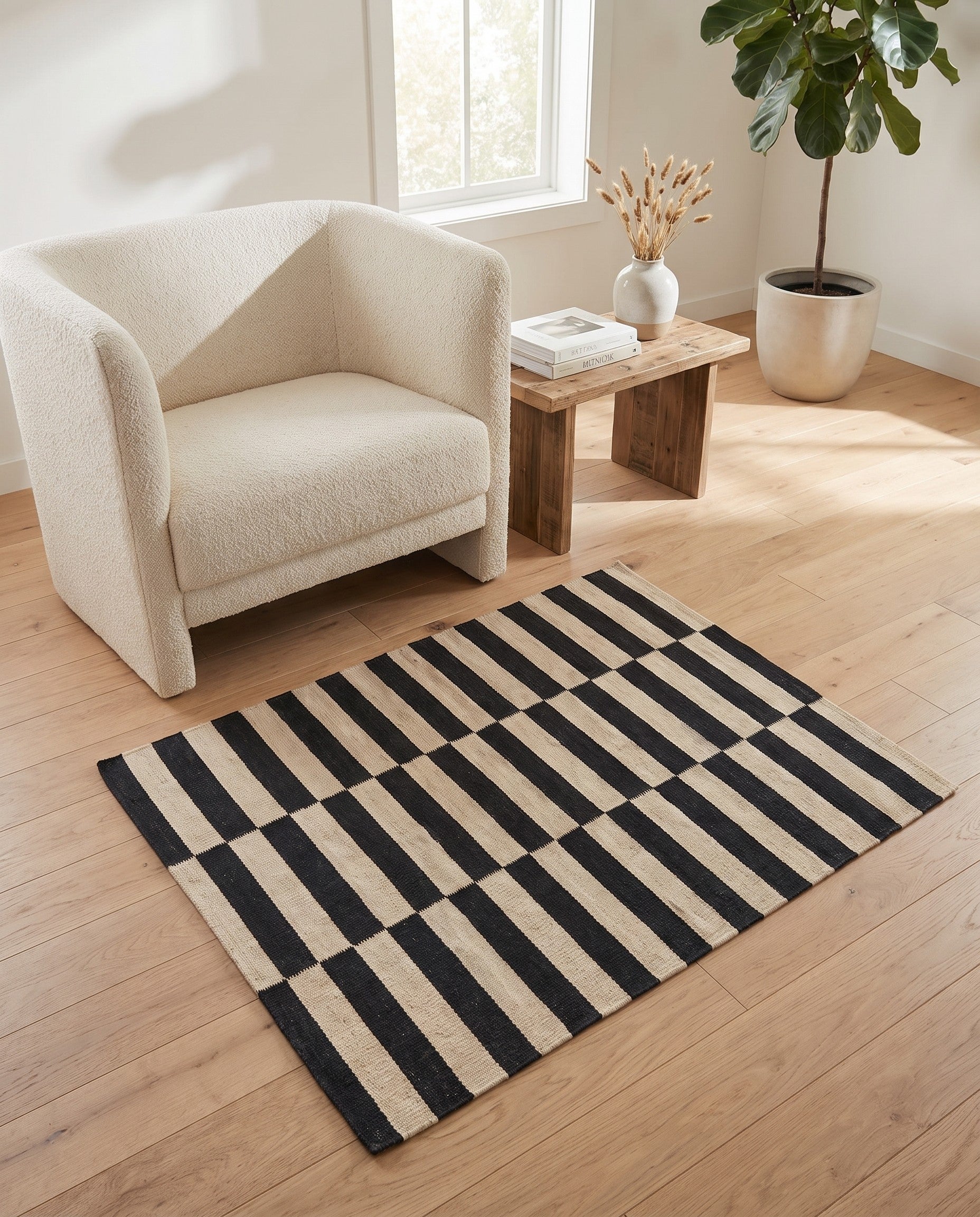 3' 3 x 4' 10 Hand Woven Kilim Modern Wool Rug