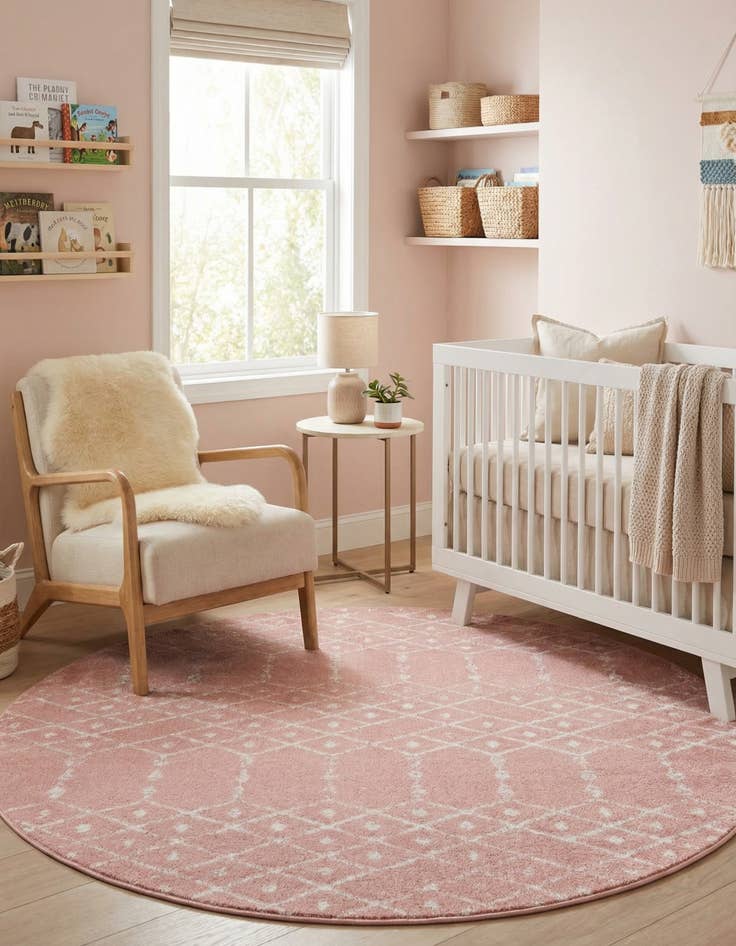 Detail image of  6' 1 x 6' 1 Paxon Trellis Round Rug