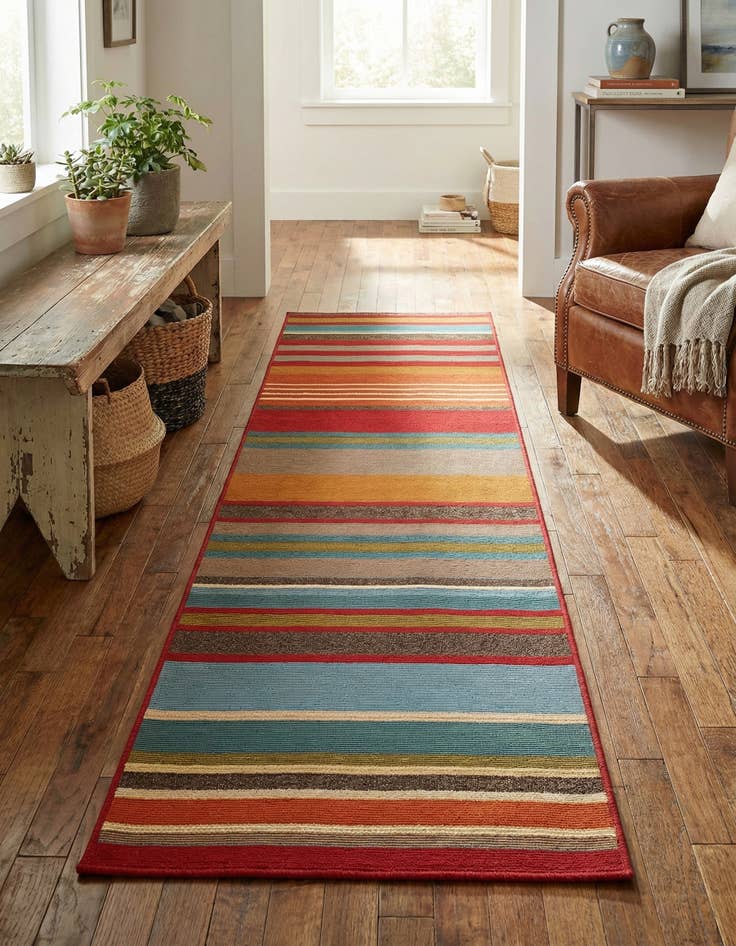 Detail image of  2' x 6'  Washable Modern Indoor / Outdoor Runner Rug