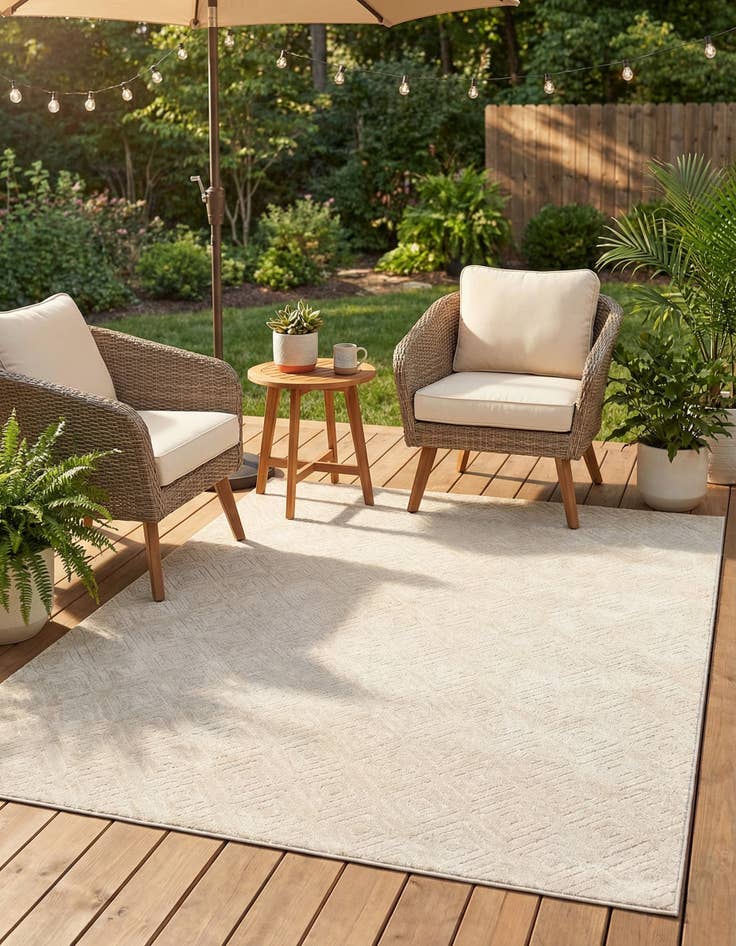 Detail image of 9' x 12'  Washable Sabrina Soto Indoor / Outdoor Rug