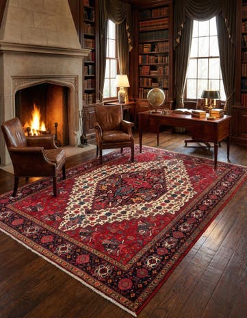5' 1 x 6' 3 Hand Knotted Malayer Persian Rug