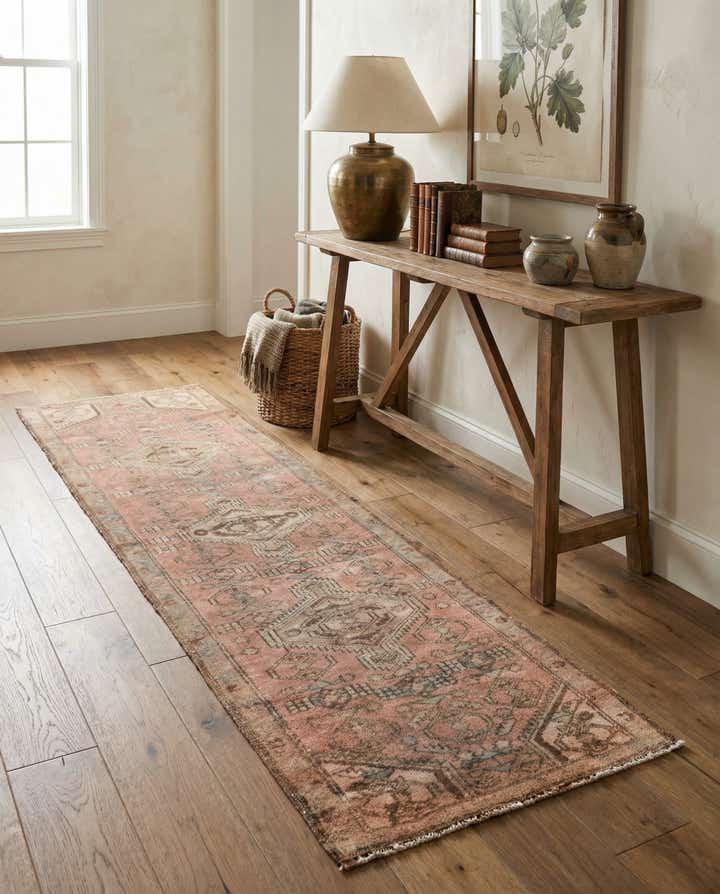 70cm x 310cm anudado a mano Ultra Vintage Alfombra Persa Lana Pasillera