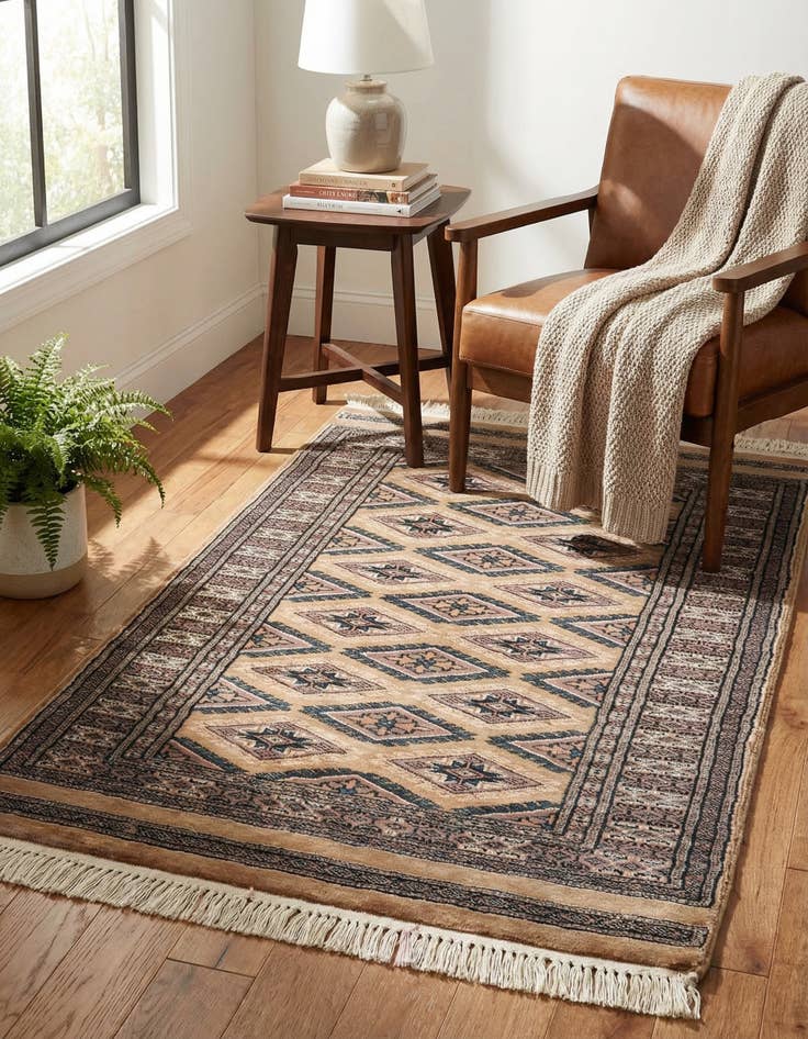 Detail image of 2' 6 x 4' 1 Hand Knotted Bokhara Rug