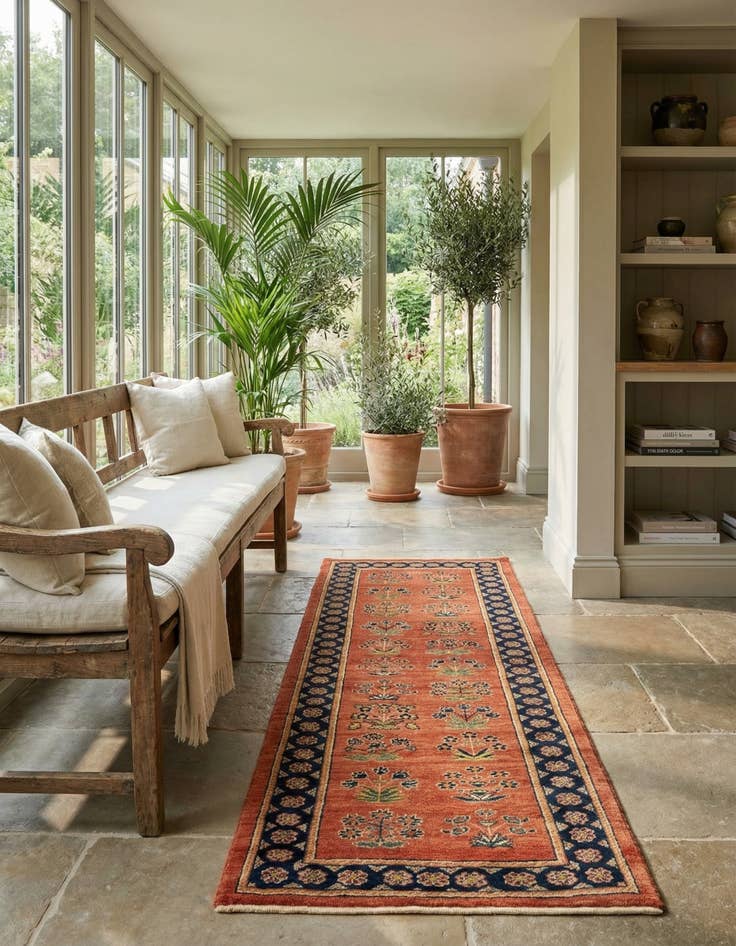 Detail image of 2' 4 x 6' 6 Luribaft Wool Runner Rug