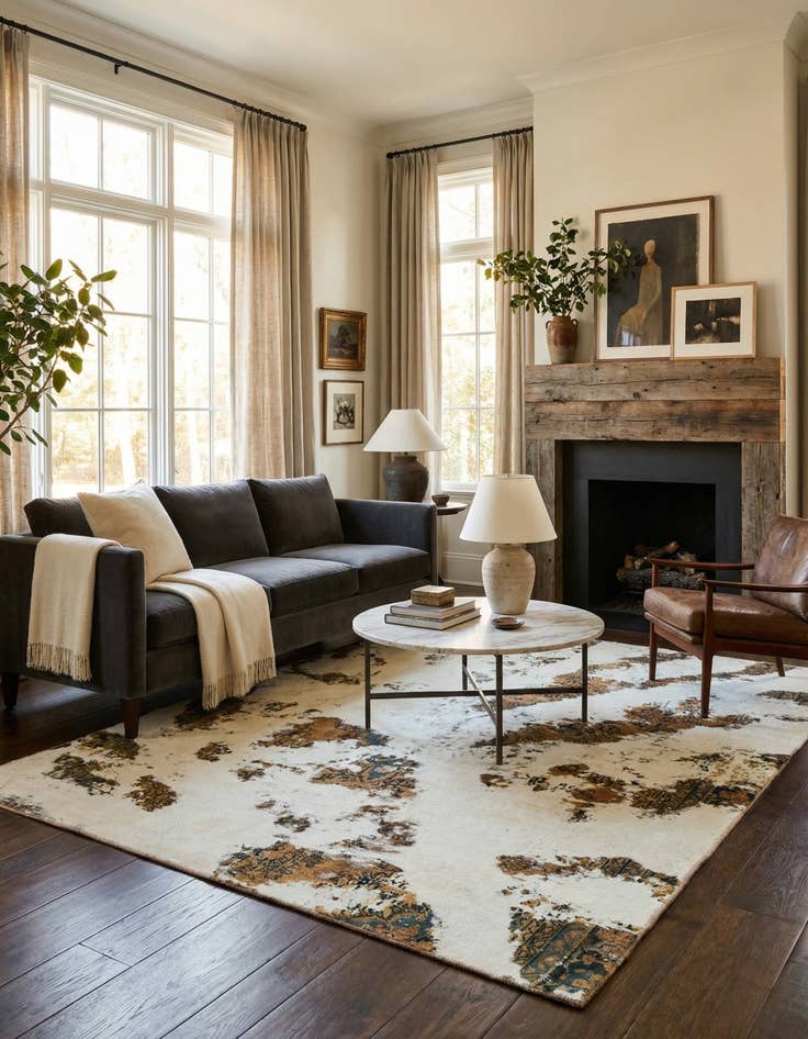 Detail image of 7' 8 x 9' 4  Hand Knotted Ultra Vintage Persian Wool Rug